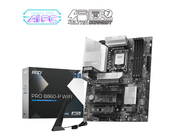 لوحة أم MSI PRO B860-P واي فاي DDR5 LGA1851 ATX