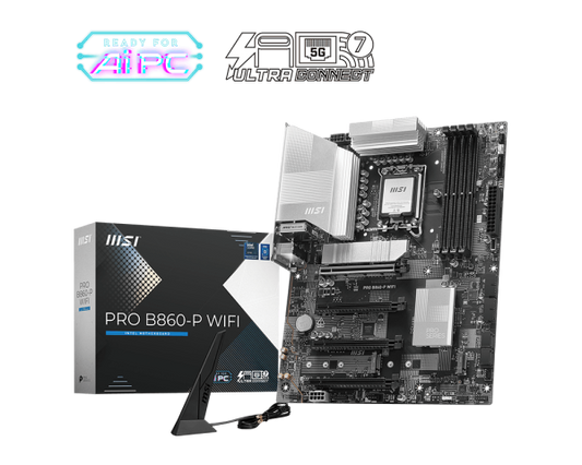 لوحة أم MSI PRO B860-P واي فاي DDR5 LGA1851 ATX