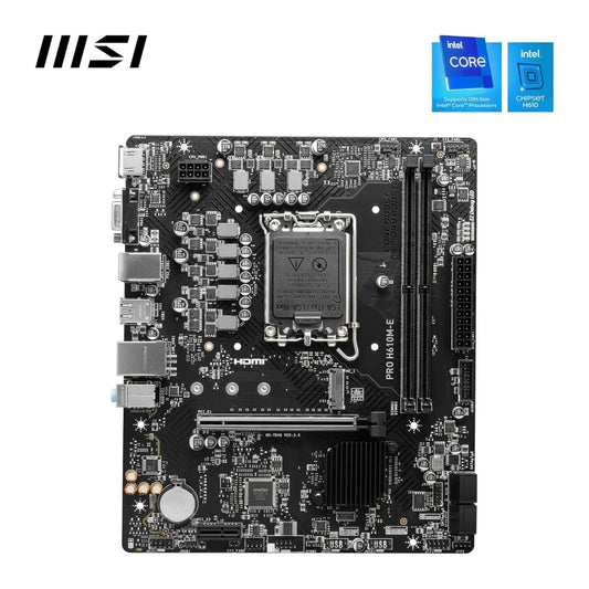 اللوحة الأم MSI PRO H610M-E (Intel H610، LGA1700، Micro-ATX، DDR5)