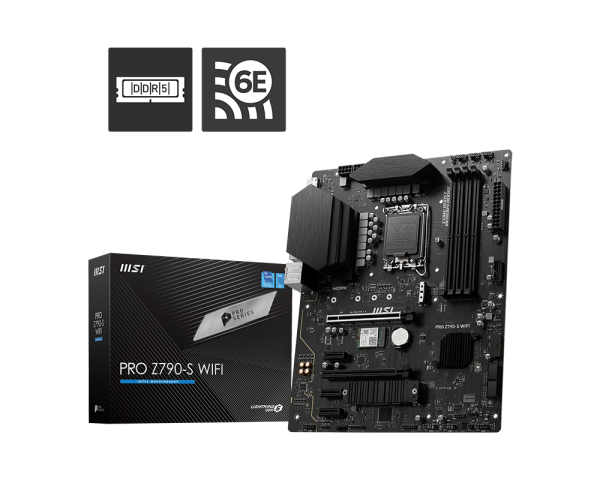 لوحة أم MSI PRO Z790-S واي فاي LGA1700 ATX DDR5