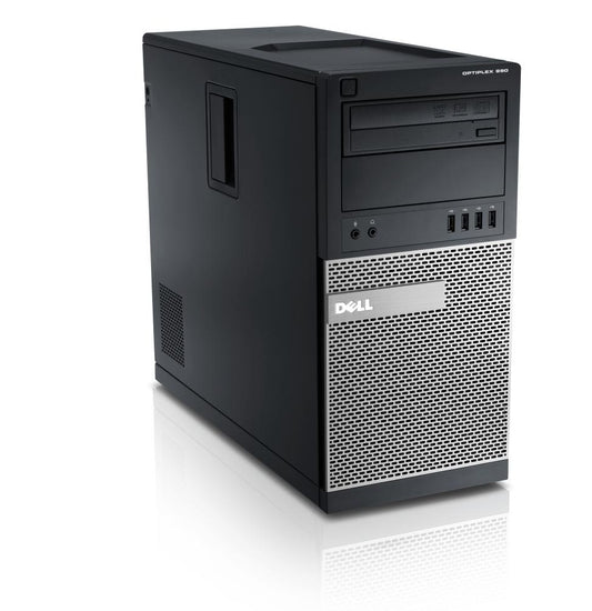 جهاز كمبيوتر برجي Dell OptiPlex 990 | معالج Intel i3-2100 - ذاكرة وصول عشوائي DDR3 سعة 4 جيجابايت - بطاقة رسومات Intel HD Graphics 2000 (مستعمل)