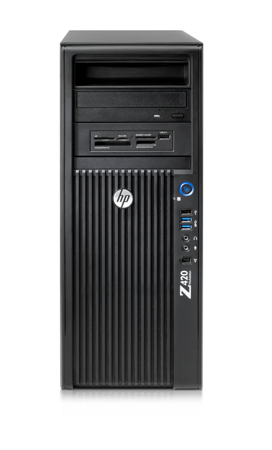 برج كمبيوتر HP Z420 | معالج Intel Xeon E5-1620 - ذاكرة وصول عشوائي DDR3 سعة 16 جيجابايت - AMD FirePro (مستعمل)