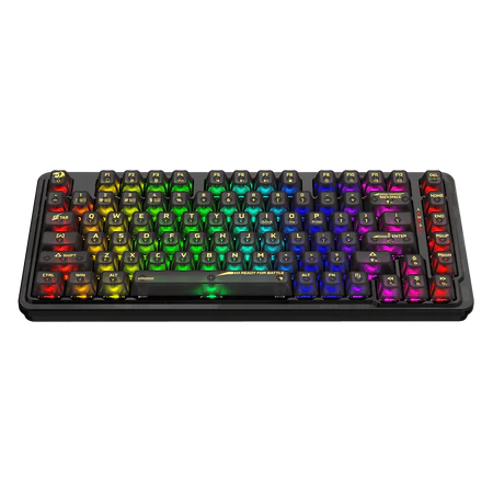 Redragon K649YP-RGB Fizz Pro Wireless Gasket Mechanical Gaming Keyboard - 75% Translucent, Custom Switch