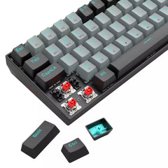 Redragon K662L-G1RS Wireless Portable 60% Mechanical Gaming Keyboard - Red Switches, 2.4G/Bluetooth, AAA Battery