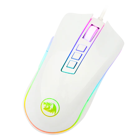 Redragon M711W Cobra Wired Gaming Mouse - White, 10000 DPI, RGB