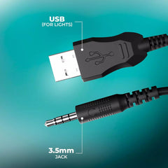 Jedel GH-558/GH-559 Gaming Headset - Dual 3.5mm + USB for RGB