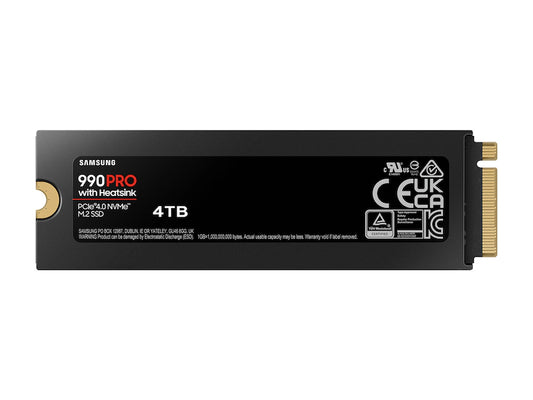 Samsung 990 PRO Heatsink 4TB PCIe 4.0 M.2 Internal NVMe SSD