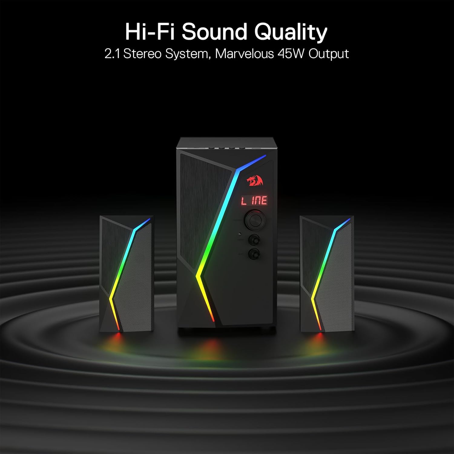 Speakers Gaming Redragon Anvil Pro GS520-PRO 2.1 RGB Subwoofer - King Tech