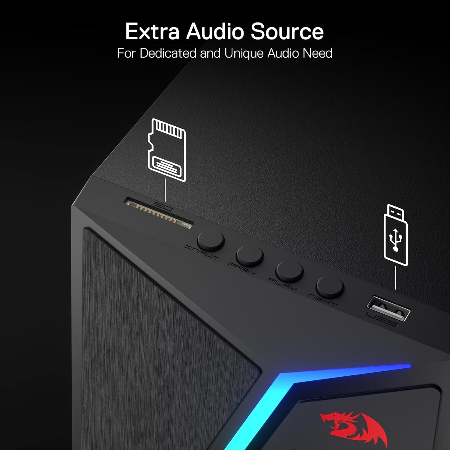 Speakers Gaming Redragon Anvil Pro GS520-PRO 2.1 RGB Subwoofer - King Tech
