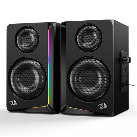 Speakers Redragon Andante GS812 Wireless RGB Wooden 2.0 BT/AUX - King Tech
