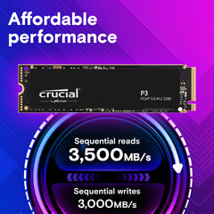 SSD Crucial M.2 NVME P3 1TB - King Tech