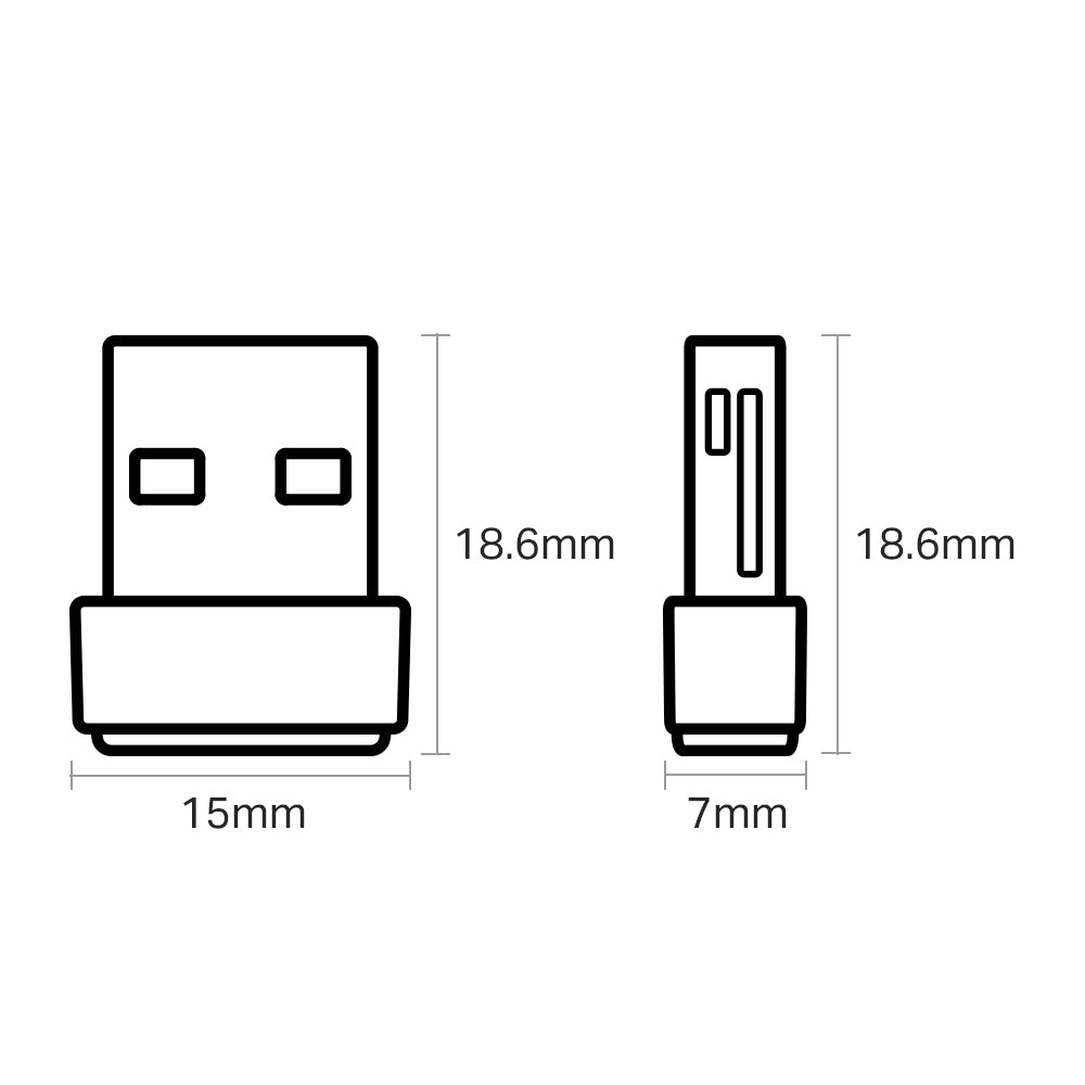 TP-Link Archer T2U Nano AC600 Wireless USB Adapter - Dual Band Wi-Fi