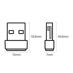 TP-Link Archer T2U Nano AC600 Wireless USB Adapter - Dual Band Wi-Fi