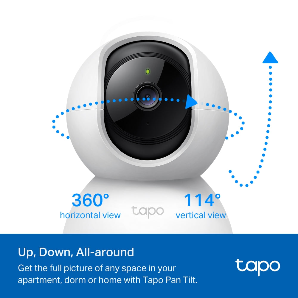 كاميرا أمان منزلية TP-Link Tapo C200 Pan/Tilt Wi-Fi - 2 ميجابكسل 1080 بكسل