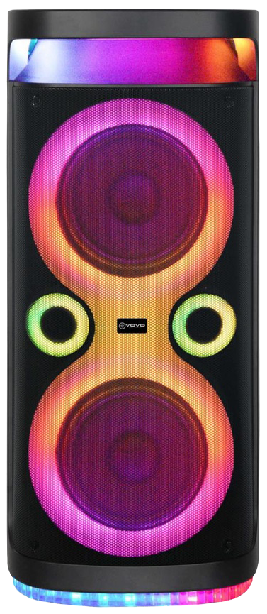 Vovo V-2870 Rechargeable Multimedia Bluetooth Speaker - Double 8 Inch
