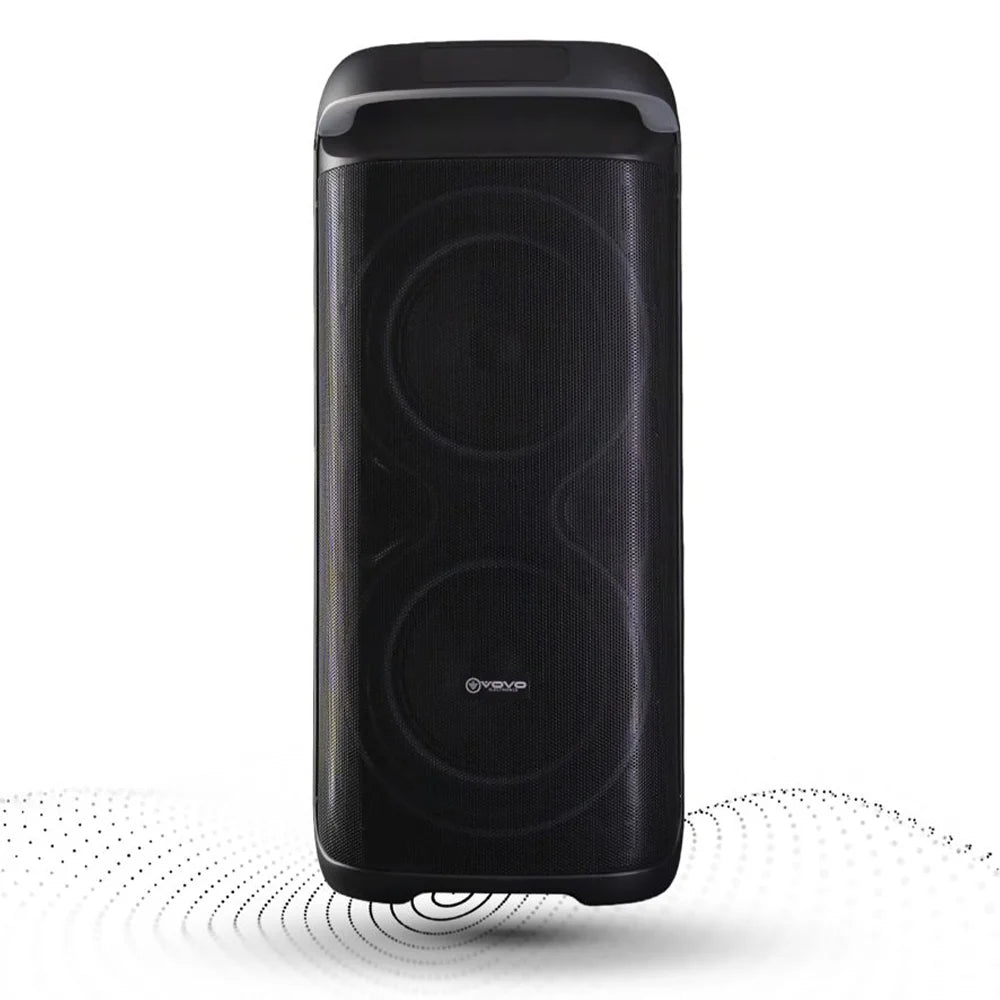 Vovo V-2875 Rechargeable Multimedia Bluetooth Speaker - Double 8 Inch