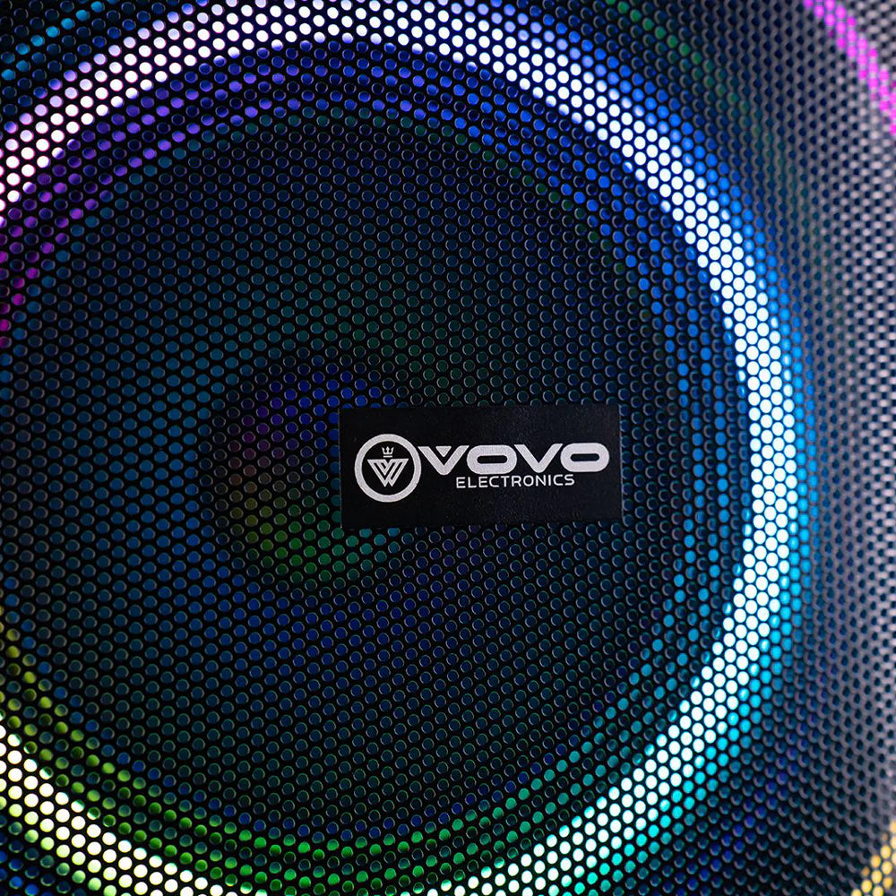 Vovo V-2875 Rechargeable Multimedia Bluetooth Speaker - Double 8 Inch
