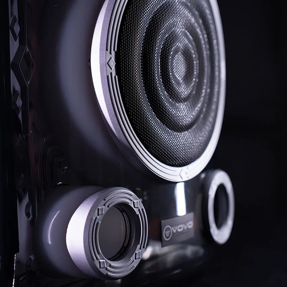 Vovo V-2880 Rechargeable Multimedia Bluetooth Speaker - Double 8 Inch